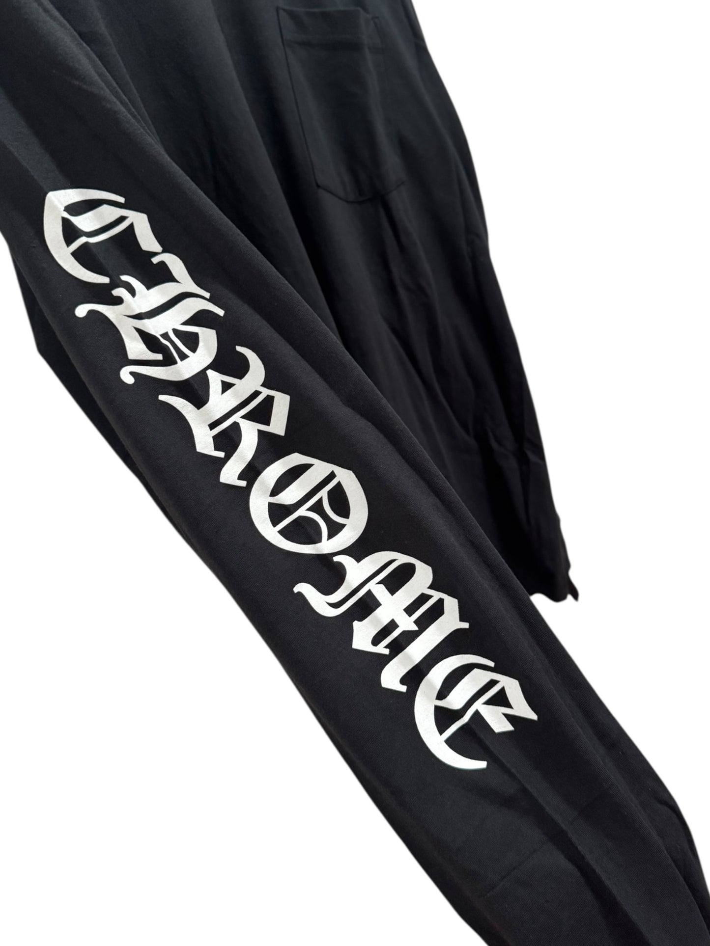 Chrome Hearts Neck Logo Long Slevee Tee Black White