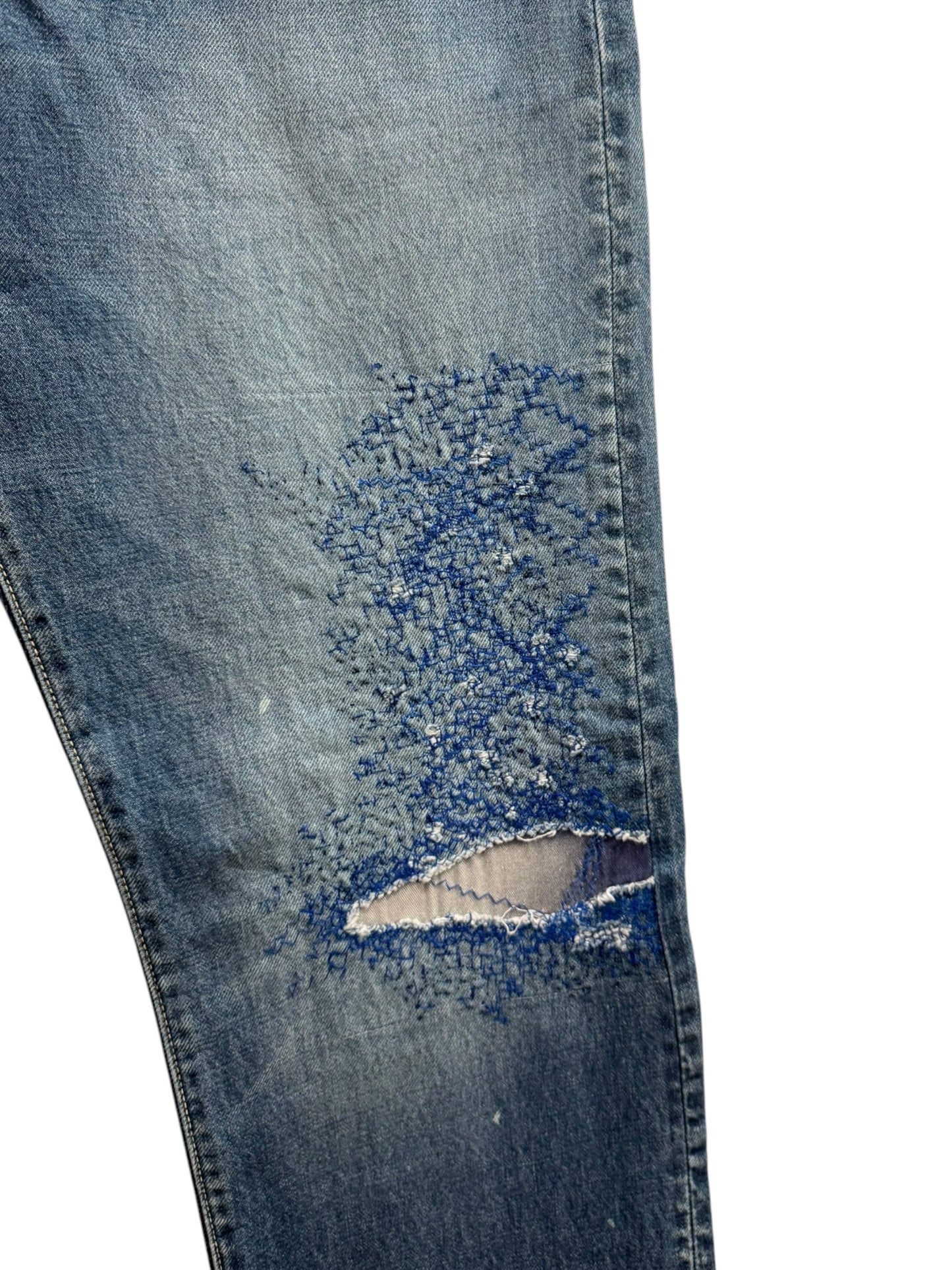 Kapital 14oz Denim 5P Monkey Cisco 3YearsFade Jeans Indigo
