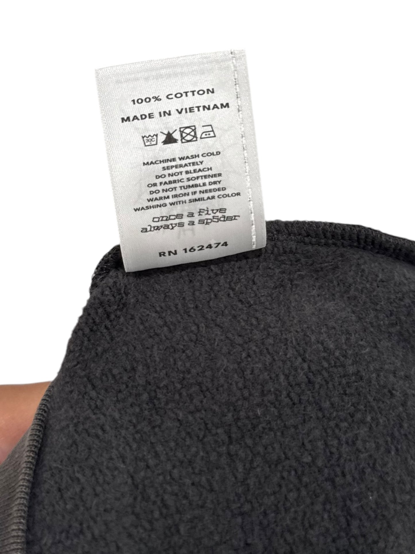 Sp5der Rhinestone Web Zip Hoodie Black