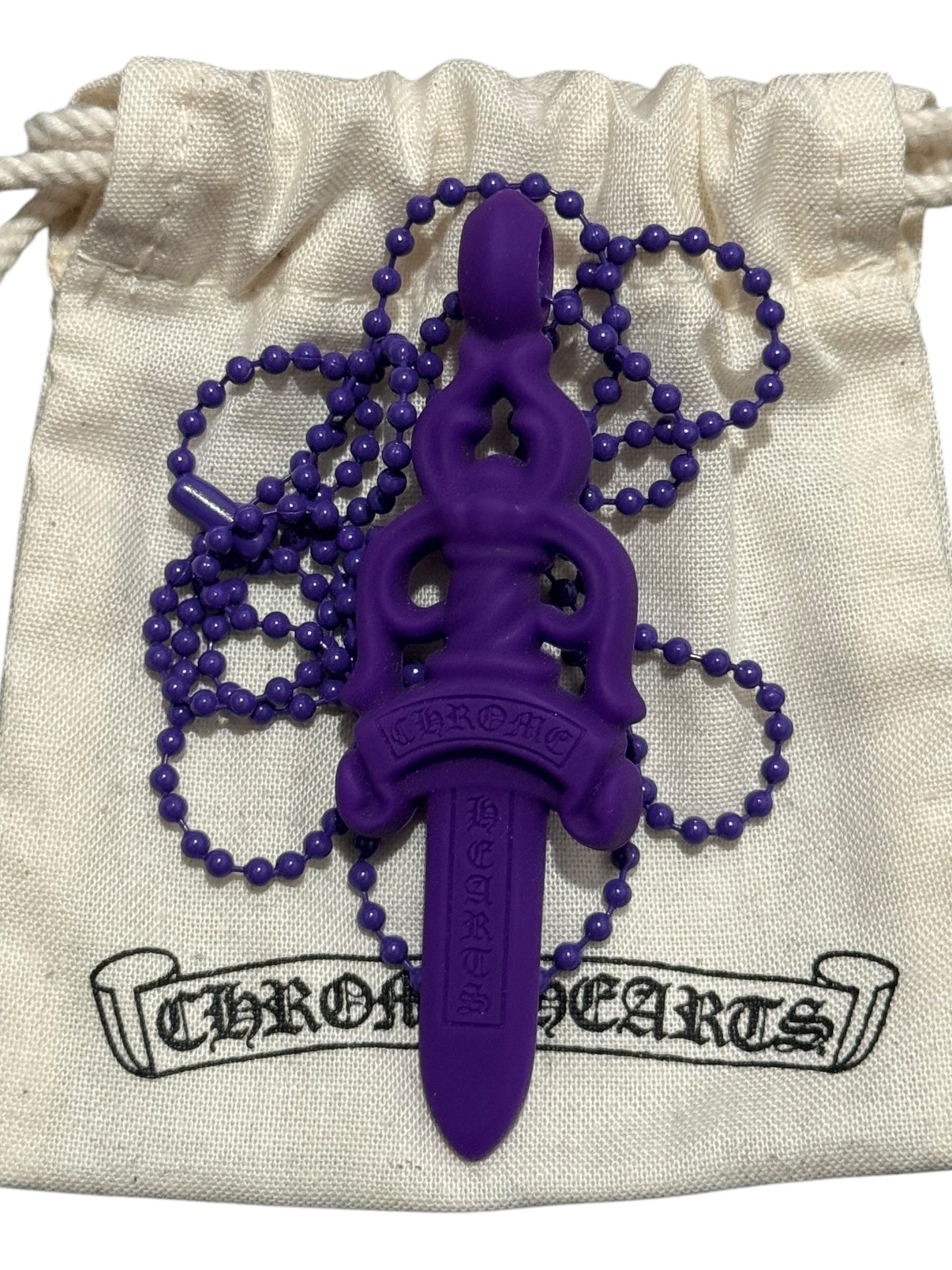 Chrome Hearts Silicone Dagger Necklace Purple