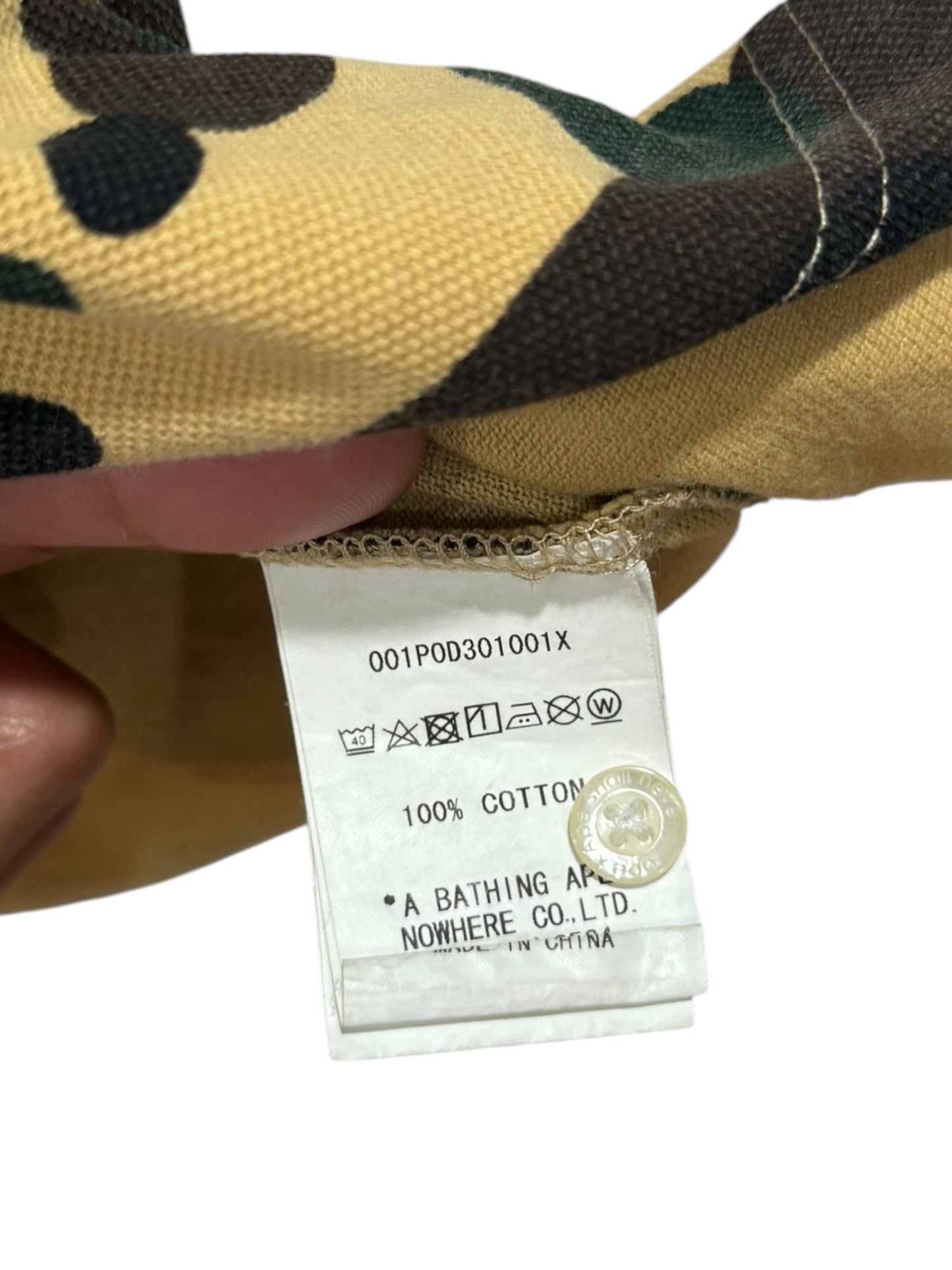 BAPE Color Camo Ape Head Polo Yellow Green