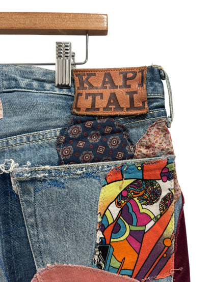 Kapital 14oz Monkey Cisco Patchwork Hippie Insane Jeans Blue