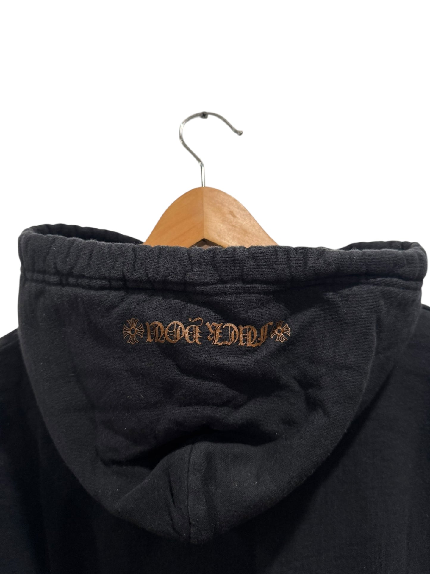 Chrome Hearts Vertical Logo FU Hoodie Black Brown