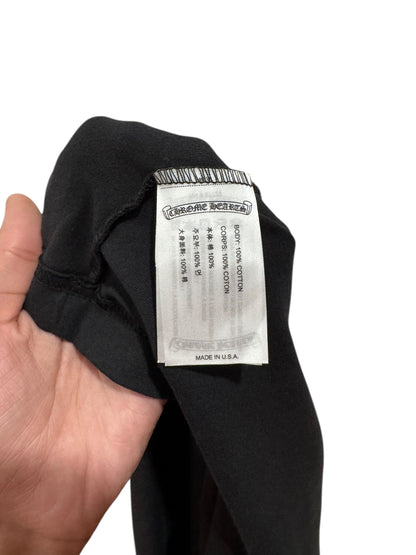 Chrome Hearts Neck Logo Long Slevee Tee Black White