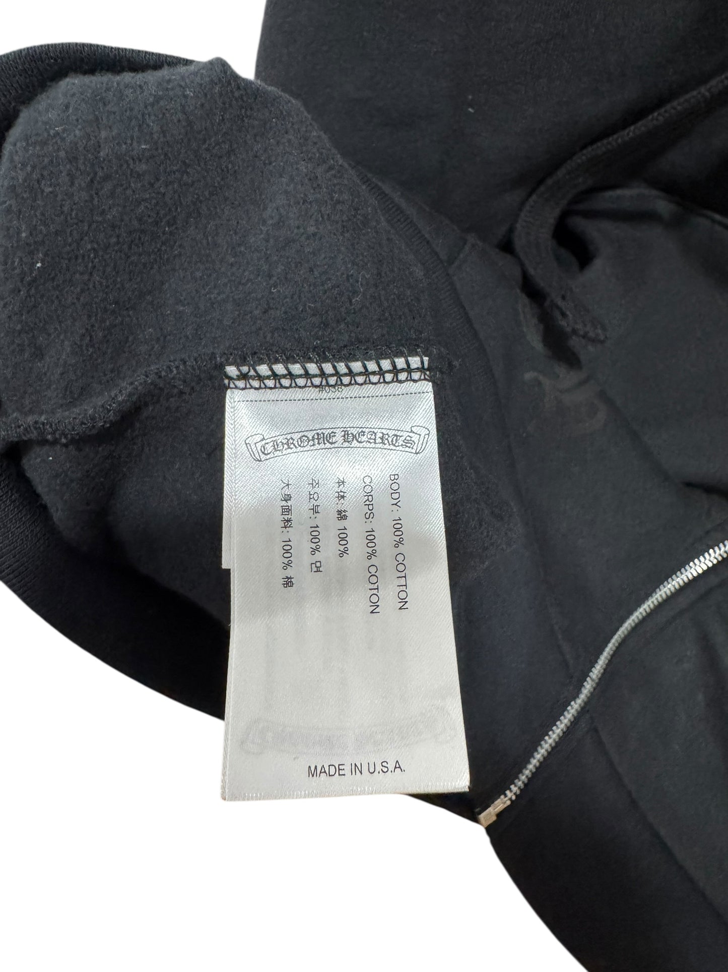 Chrome Hearts x Deadly Dolls Cross Scroll Zip Hoodie Black