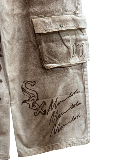 Mowalola x Travis Scott Cactus Jack Logo Cargo Pants Ash
