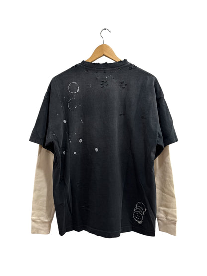 Satoshi Nakamoto Bleached Luke Thermal Tee Black White