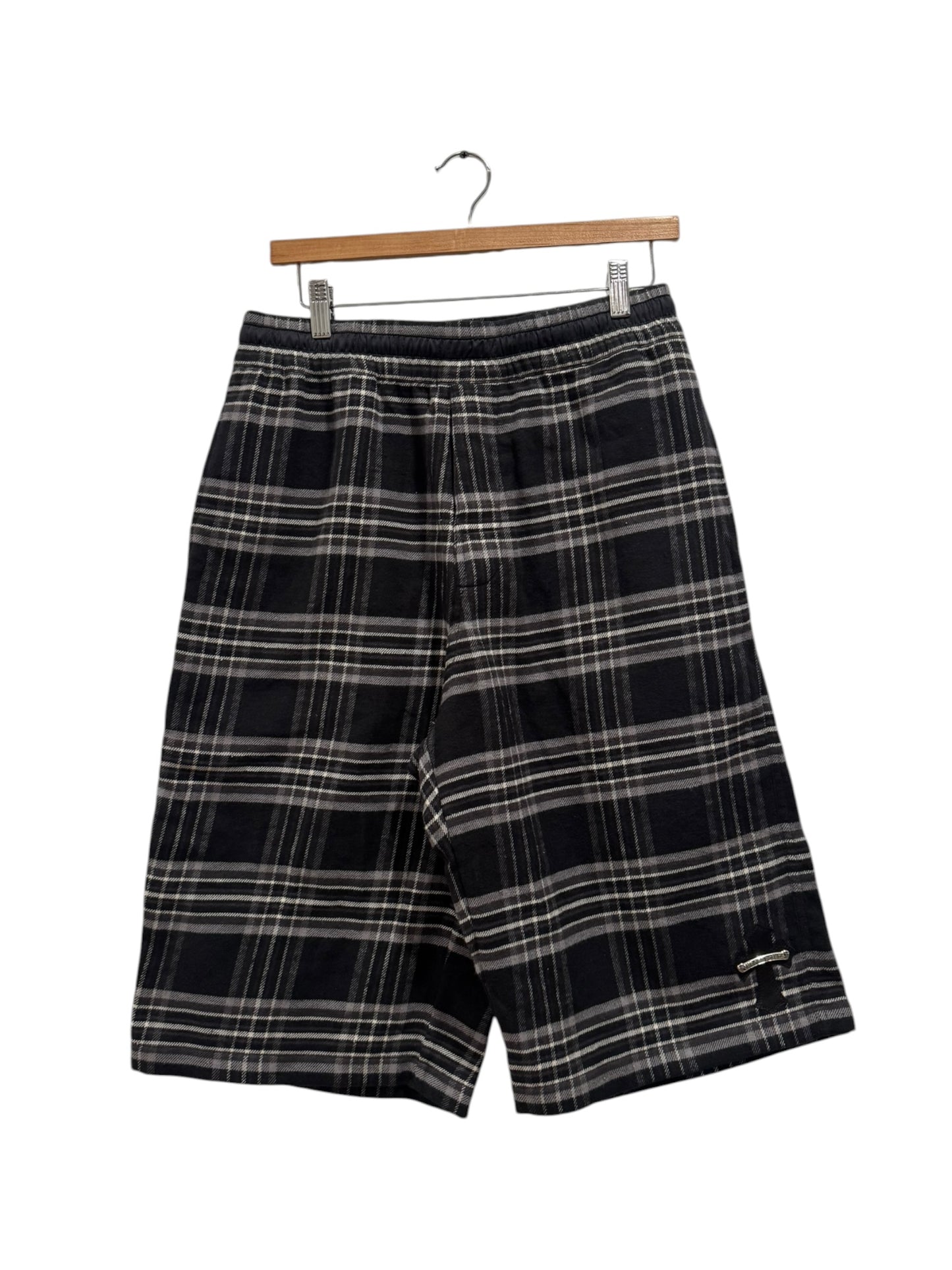 Chrome Hearts After School Flannel Shorts Black Grey