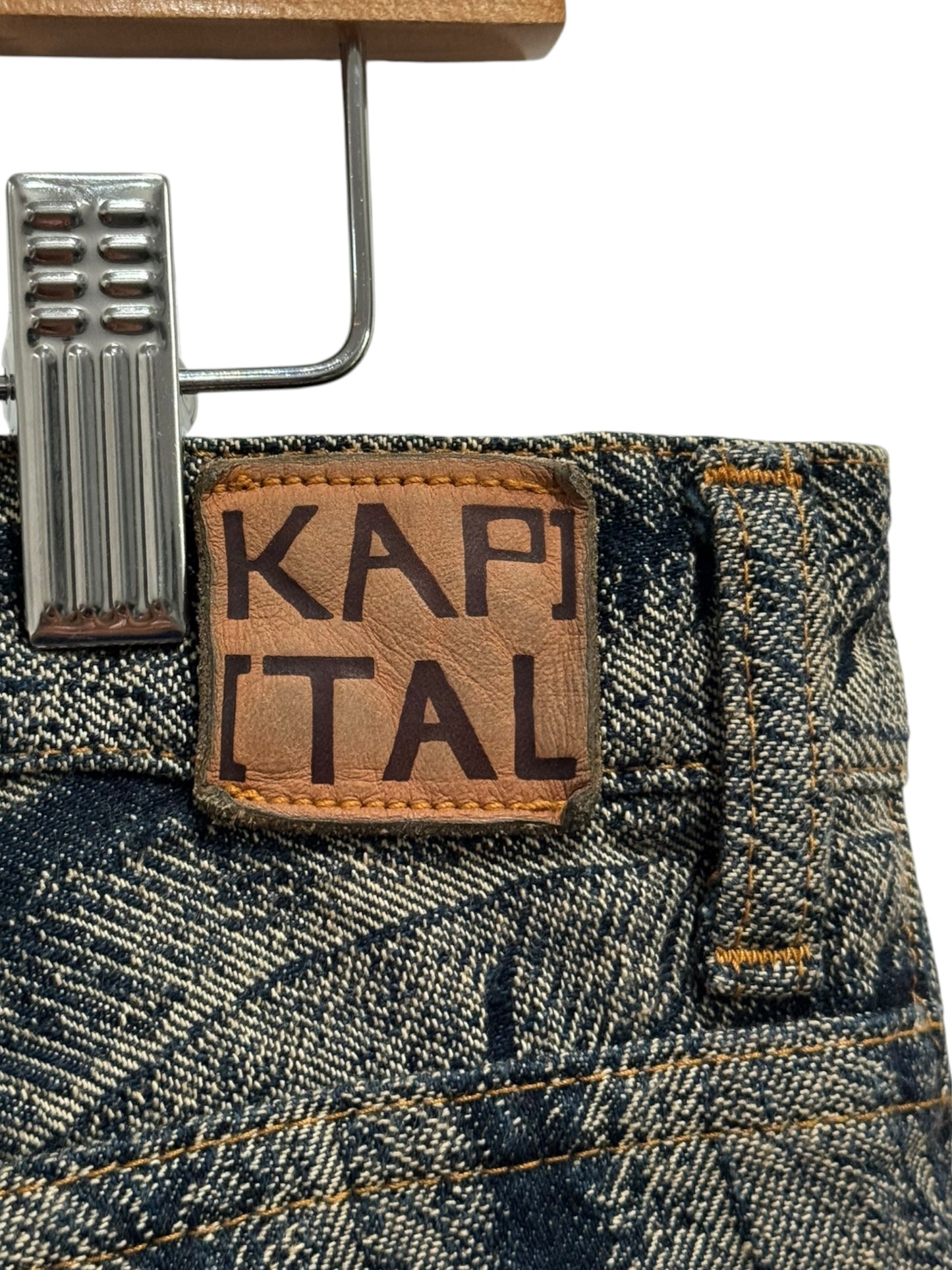 Kapital Magpie Feather Flare Jeans Dark Indigo