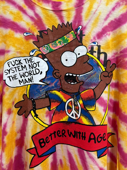Better With Age Worser Tee Tie Dye Pink Yellow