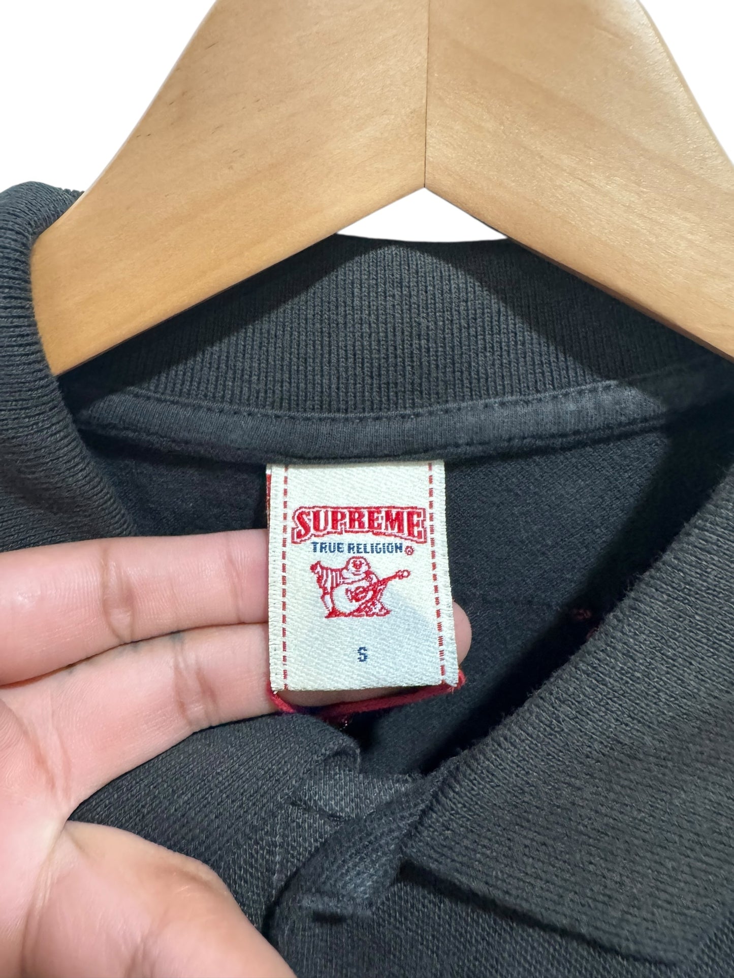 Supreme x True Religion Applique Polo Black