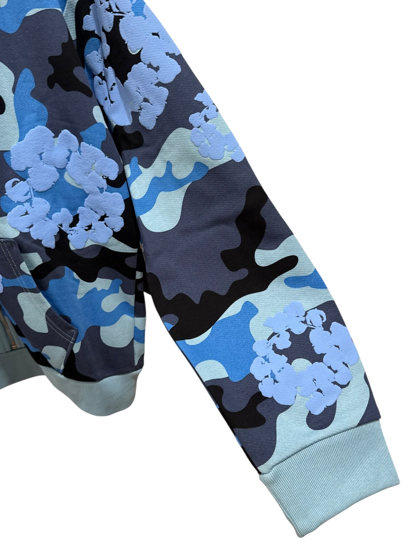 Denim Tears The Cotton Wreath Zip Hoodie Blue Camo