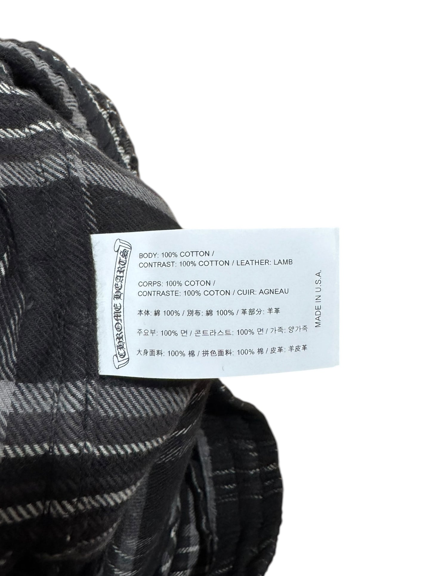 Chrome Hearts After School Flannel Shorts Black Grey