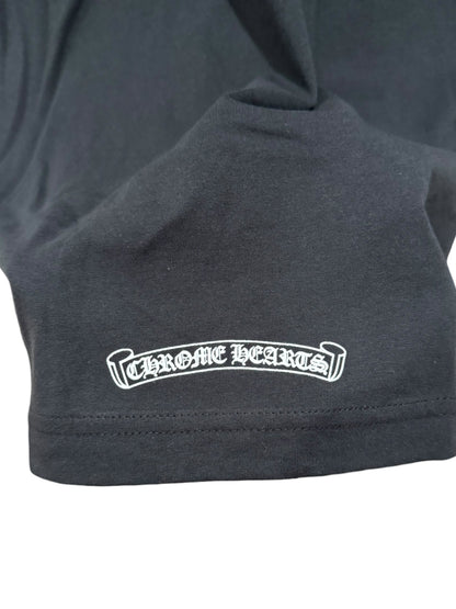 Chrome Hearts Neck Logo Long Slevee Tee Black White