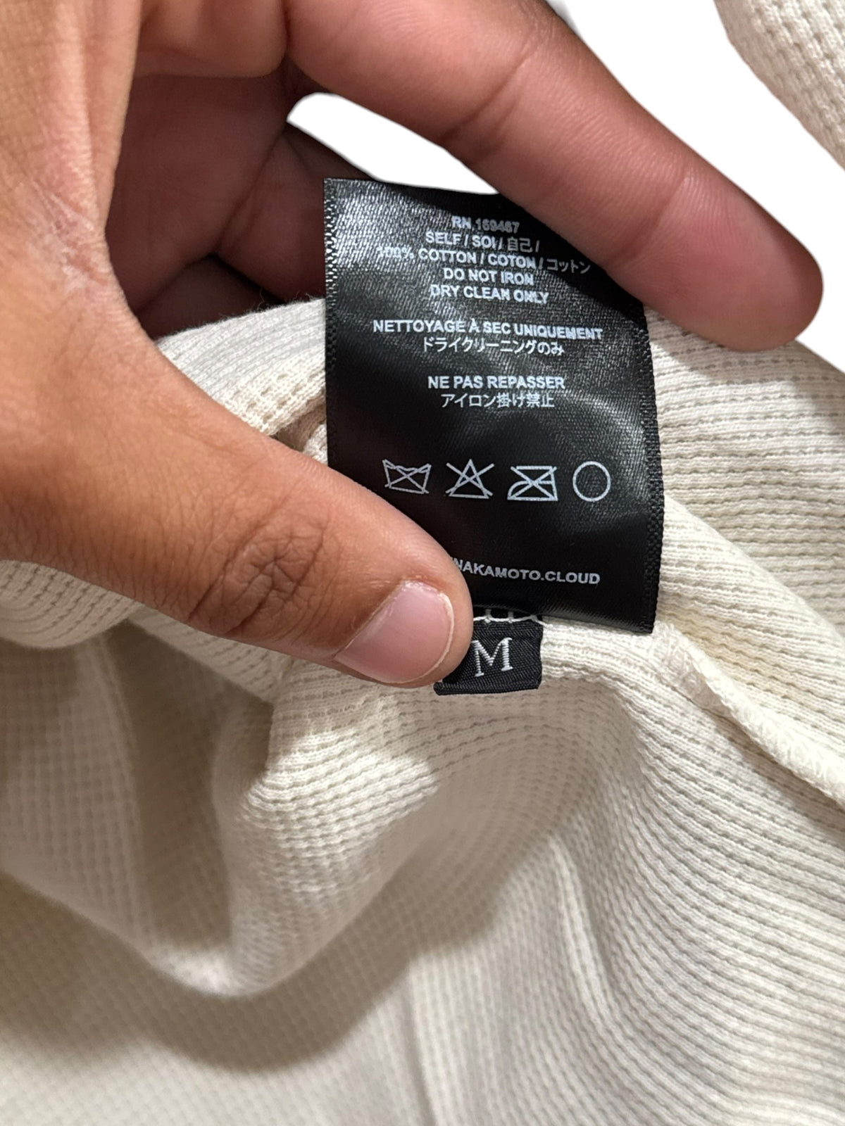 Satoshi Nakamoto Bleached Luke Thermal Tee Black White