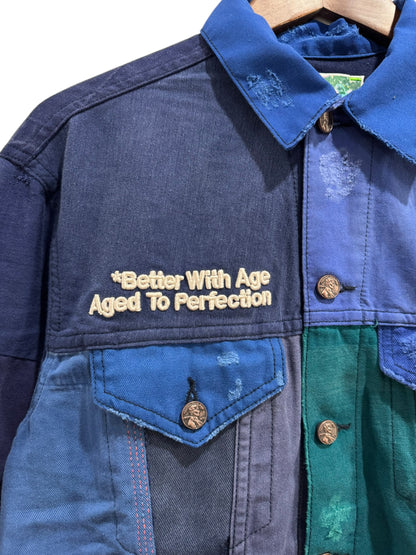 Better With Age Camion Reconstructed French Work Jacket Blue