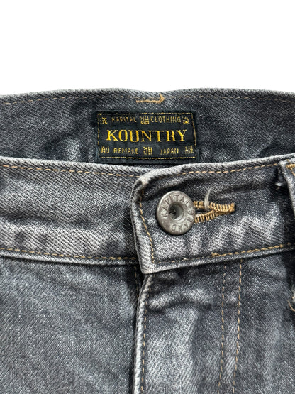 Kapital 14oz Denim 5P Bone Shorts Black