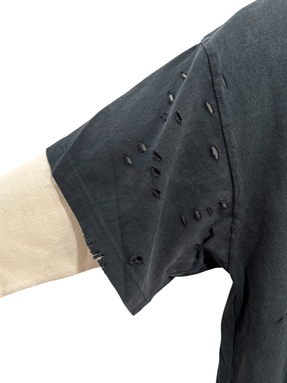 Satoshi Nakamoto Bleached Luke Thermal Tee Black White