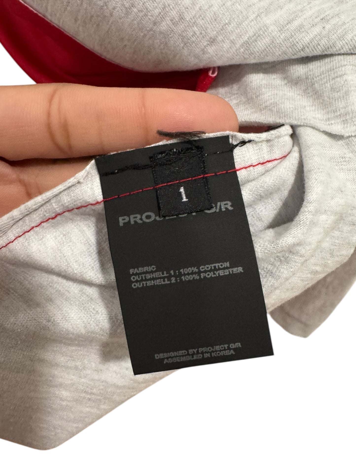 Project G/R Hybrid Long Sleeve Jersey Red White Grey