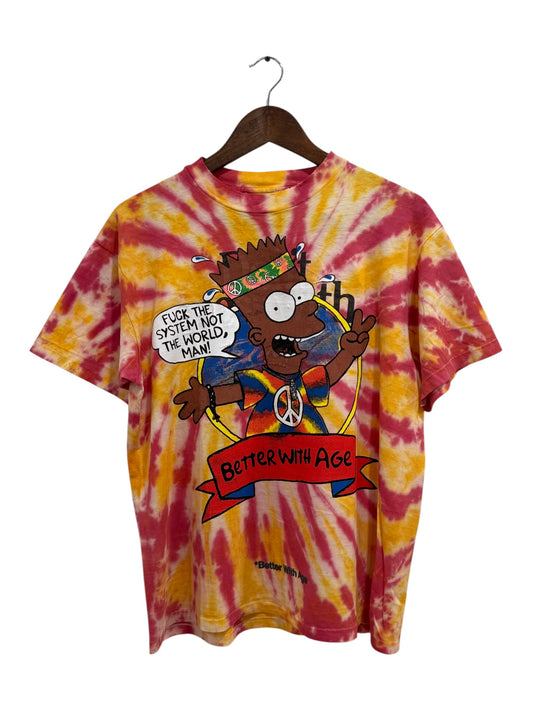 Better With Age Worser Tee Tie Dye Pink Yellow