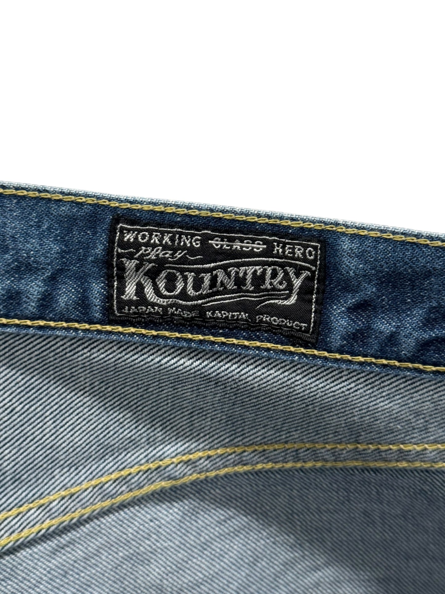 Kapital 14oz Denim 5P Monkey Cisco 3YearsFade Jeans Indigo