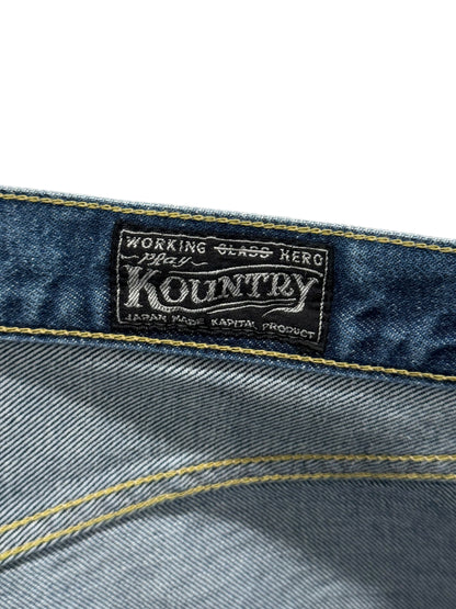 Kapital 14oz Denim 5P Monkey Cisco 3YearsFade Jeans Indigo
