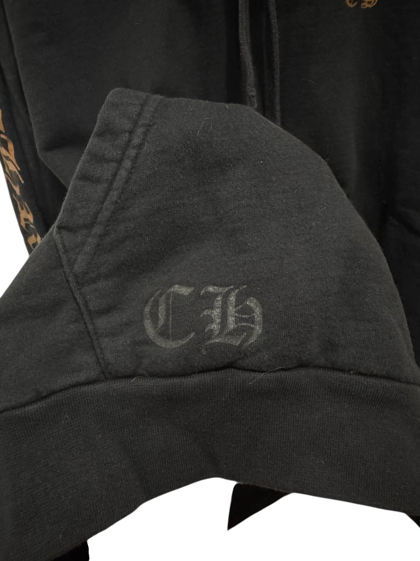 Chrome Hearts Vertical Logo FU Hoodie Black Brown