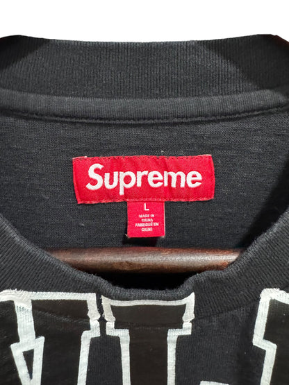 Supreme Overprint Knowledge Tee Black