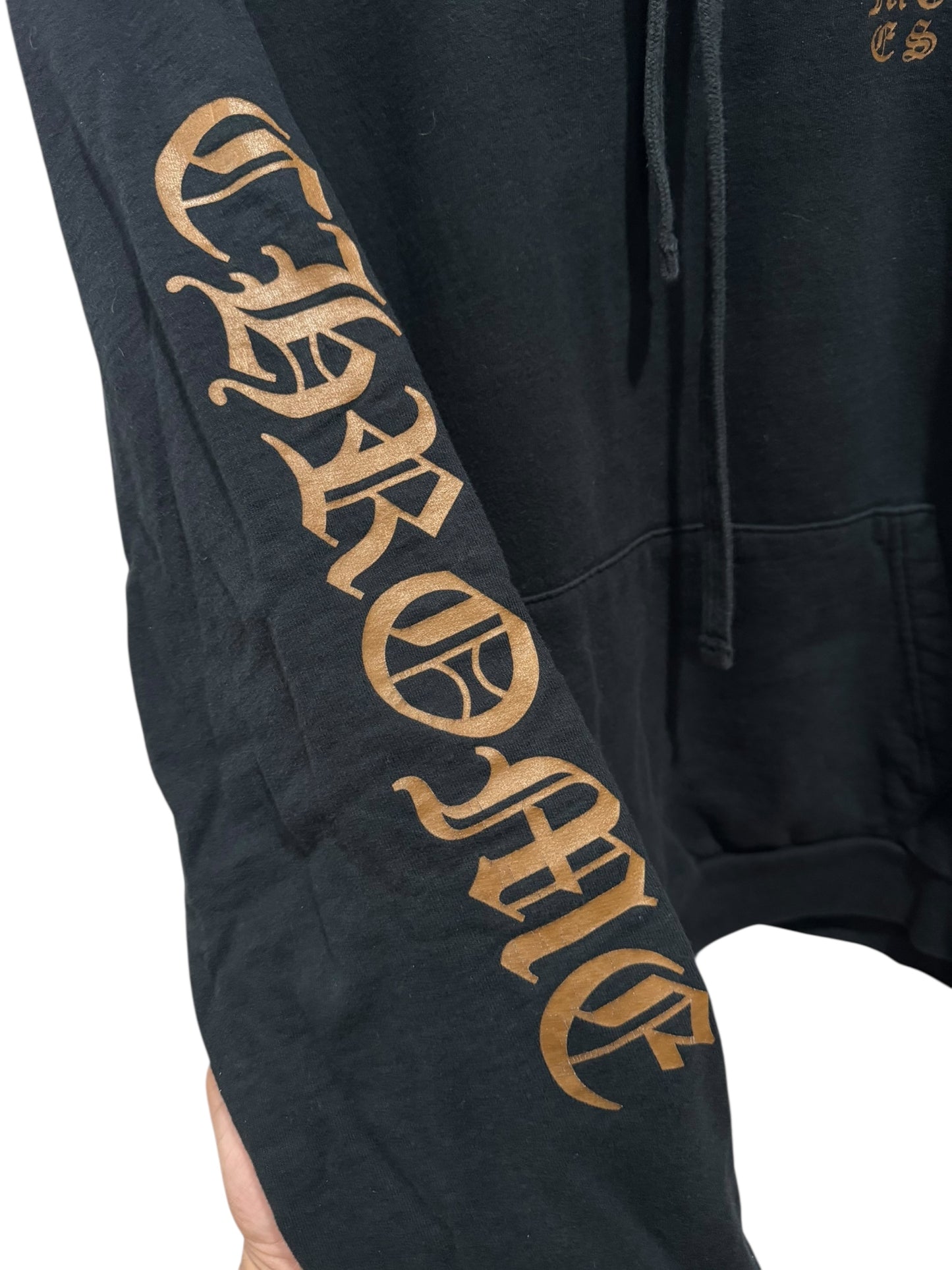Chrome Hearts Vertical Logo FU Hoodie Black Brown