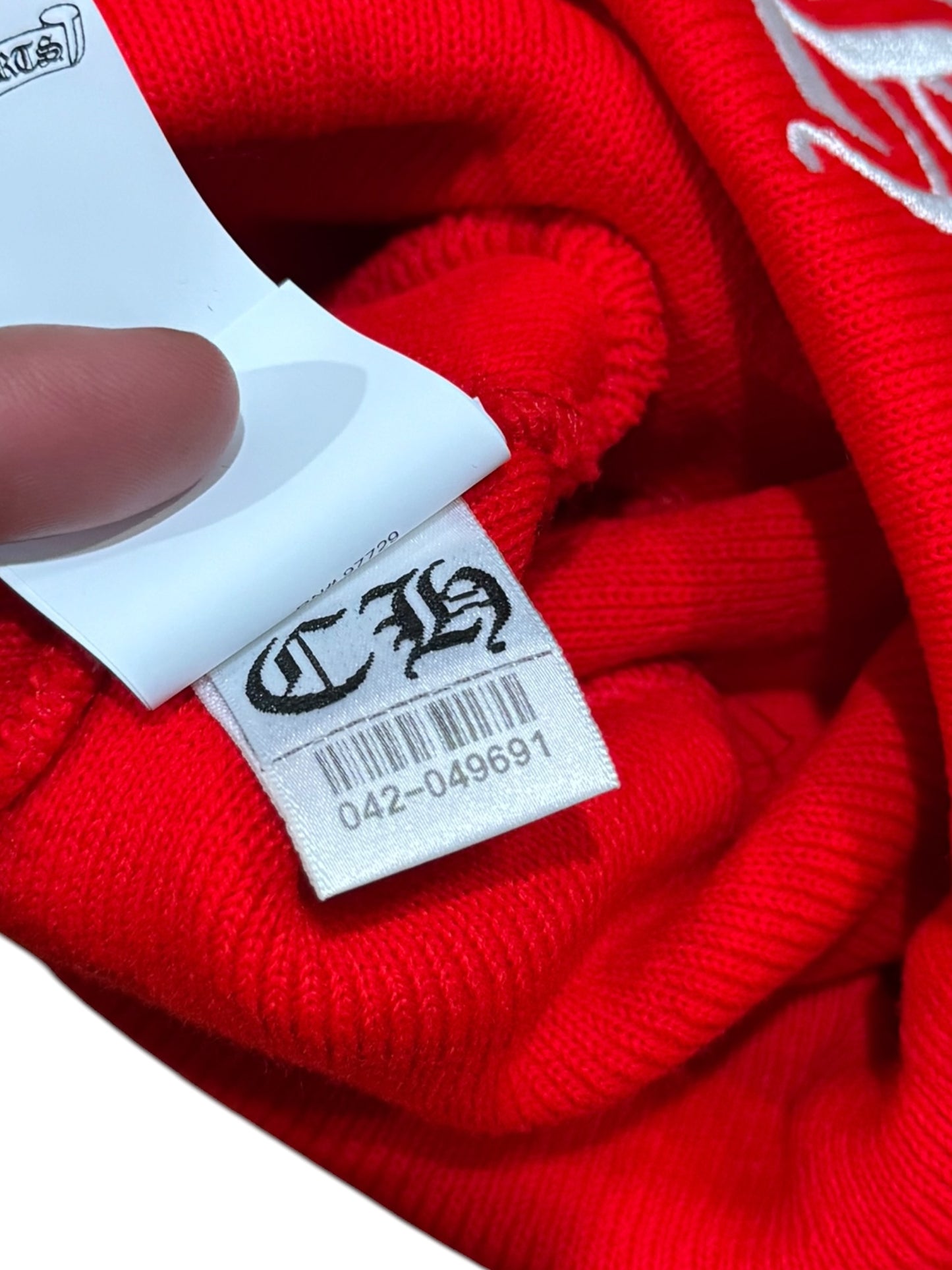 Chrome Hearts CH Logo Beanie Red White