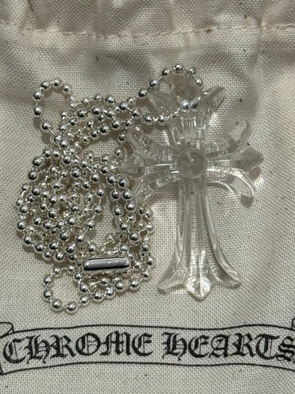 Chrome Hearts CH Cross Necklace Clear Translucent