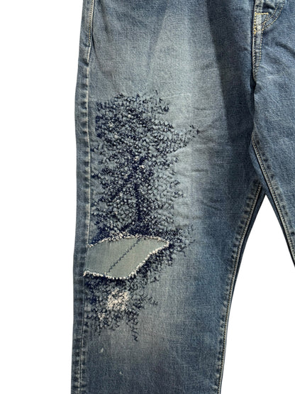 Kapital 14oz Denim 5P Monkey Cisco 3YearsFade Jeans Indigo