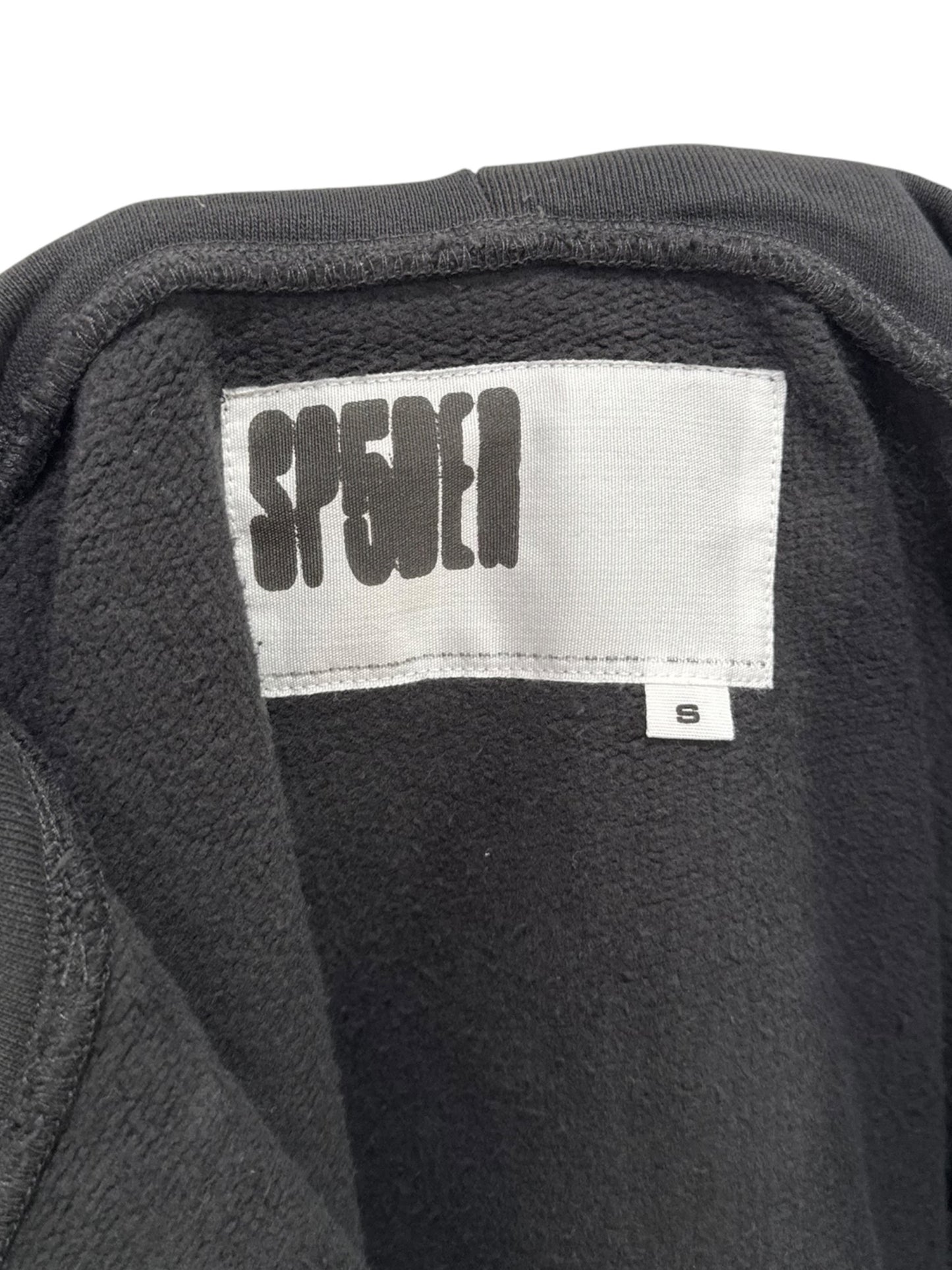 Sp5der Rhinestone Web Zip Hoodie Black