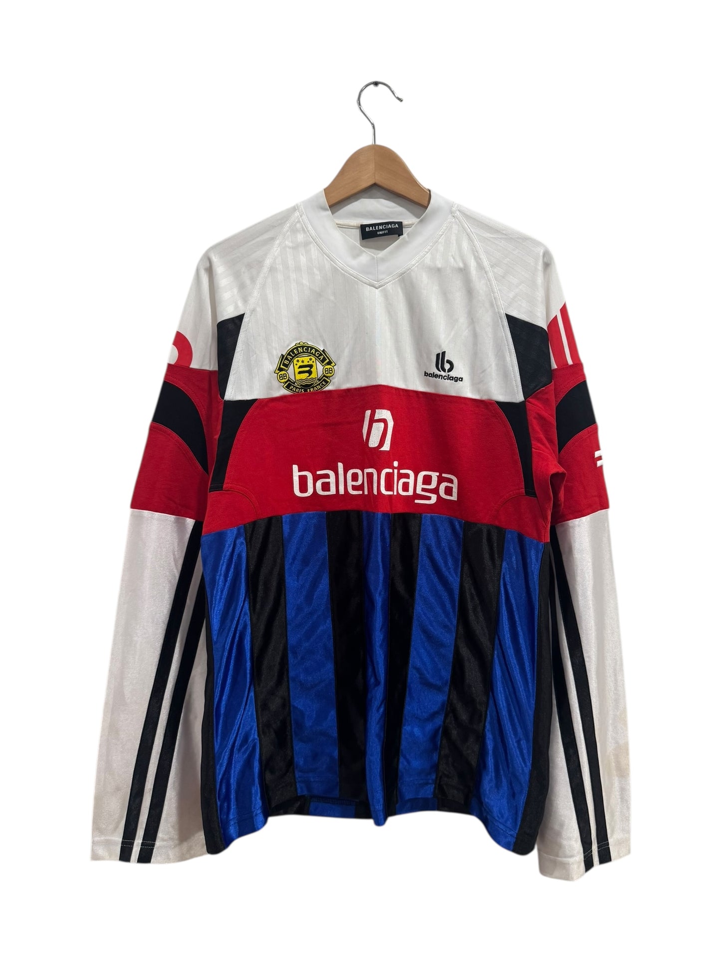 Balenciaga Hybrid Soccer Long Sleeve Jersey White