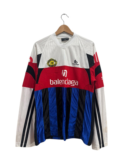 Balenciaga Hybrid Soccer Long Sleeve Jersey White