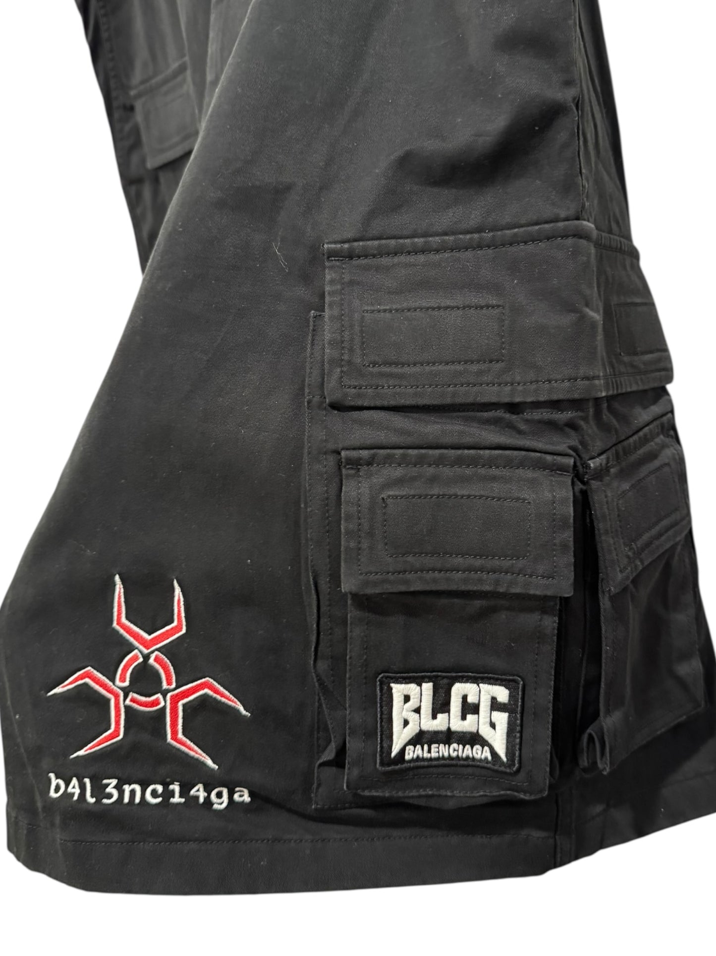Balenciaga Gamer Cargo Shorts Black