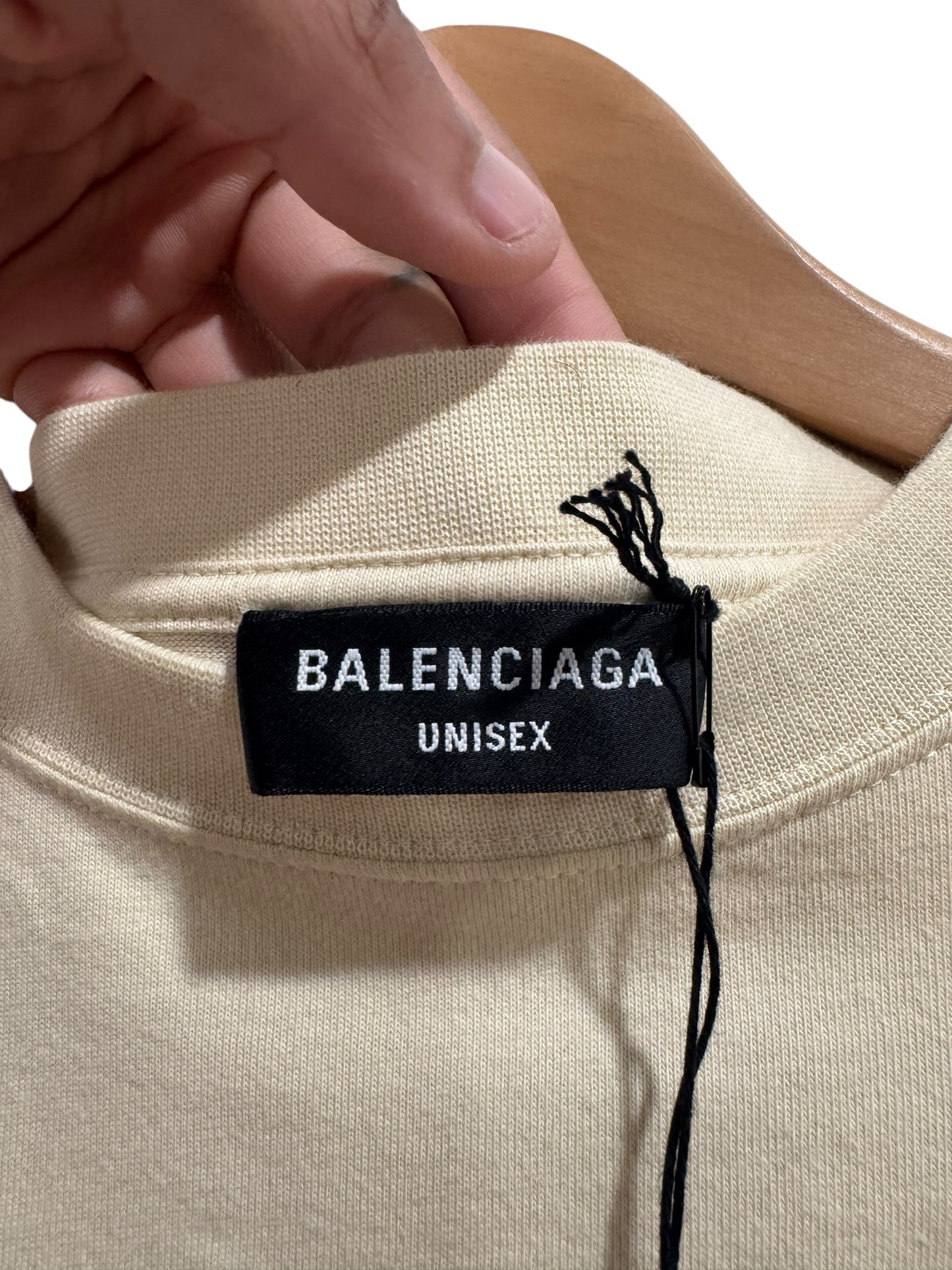 Balenciaga Political Campaign Layered Long Sleeve Tee Cream