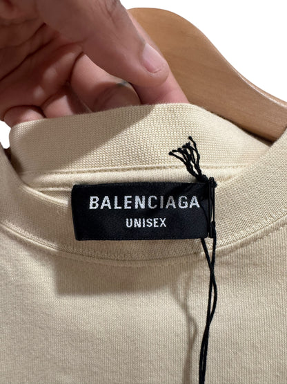 Balenciaga Political Campaign Layered Long Sleeve Tee Cream