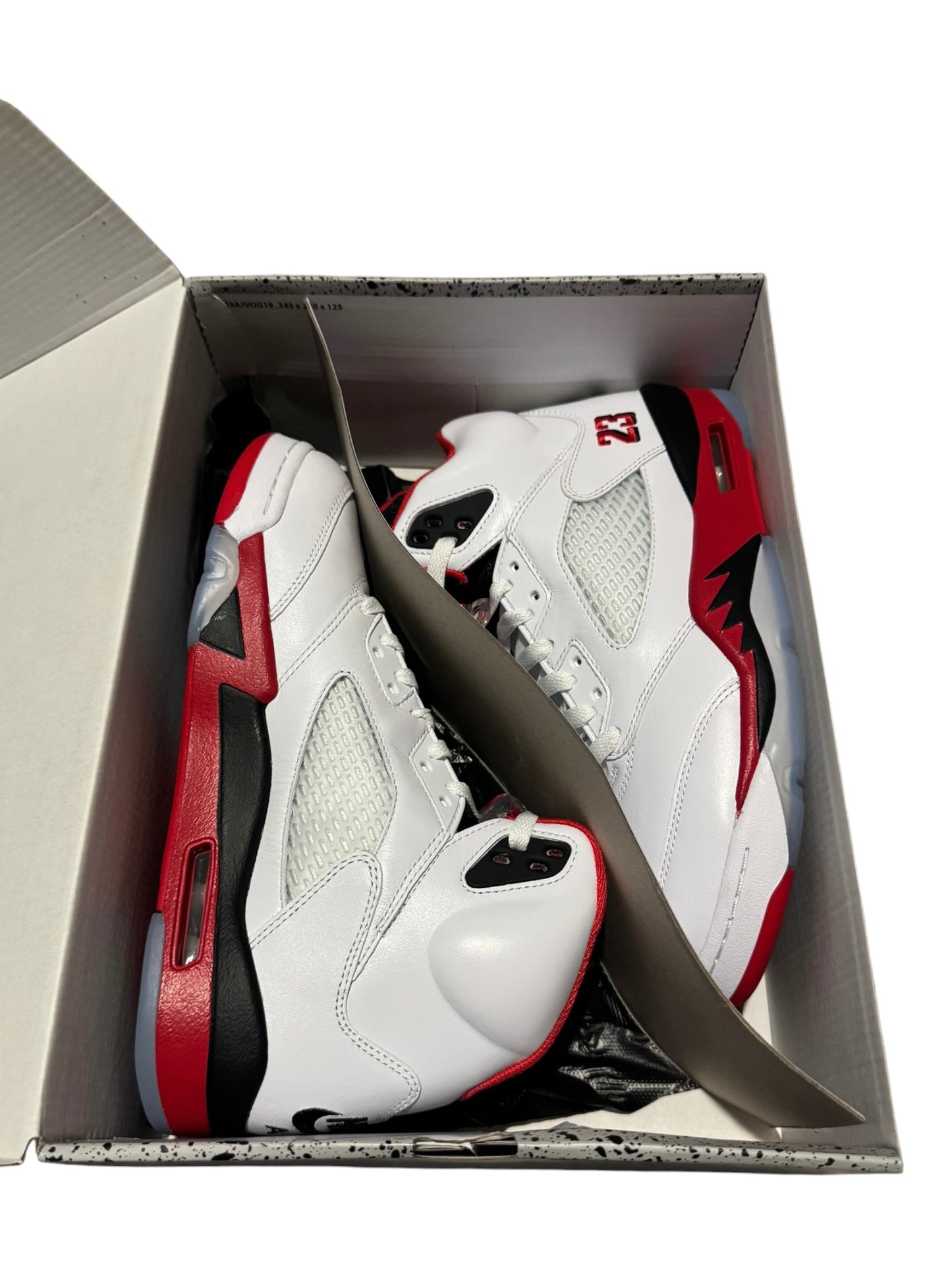 Jordan 5 Retro Fire Red Black Tongue (2025)