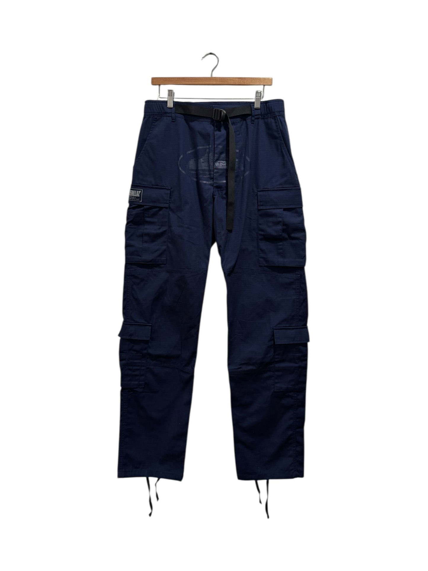 Corteiz Guerillaz Cargo Pants Navy Blue