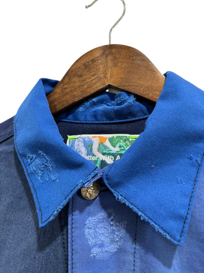 Better With Age Camion Reconstructed French Work Jacket Blue