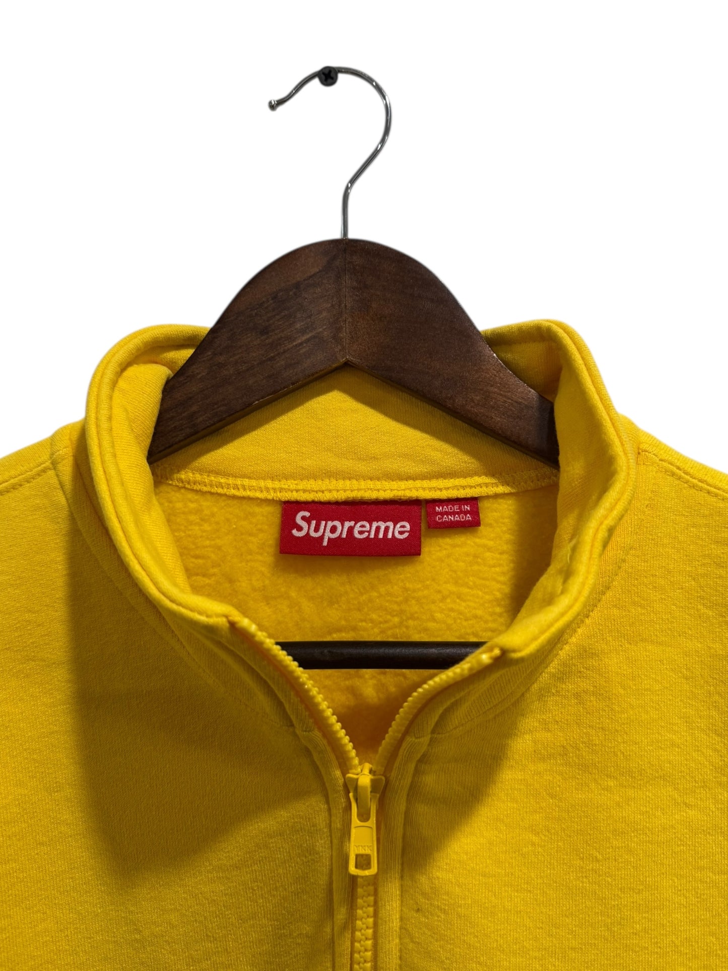 Supreme Paris Shop Flag Half Zip Pullover Yellow