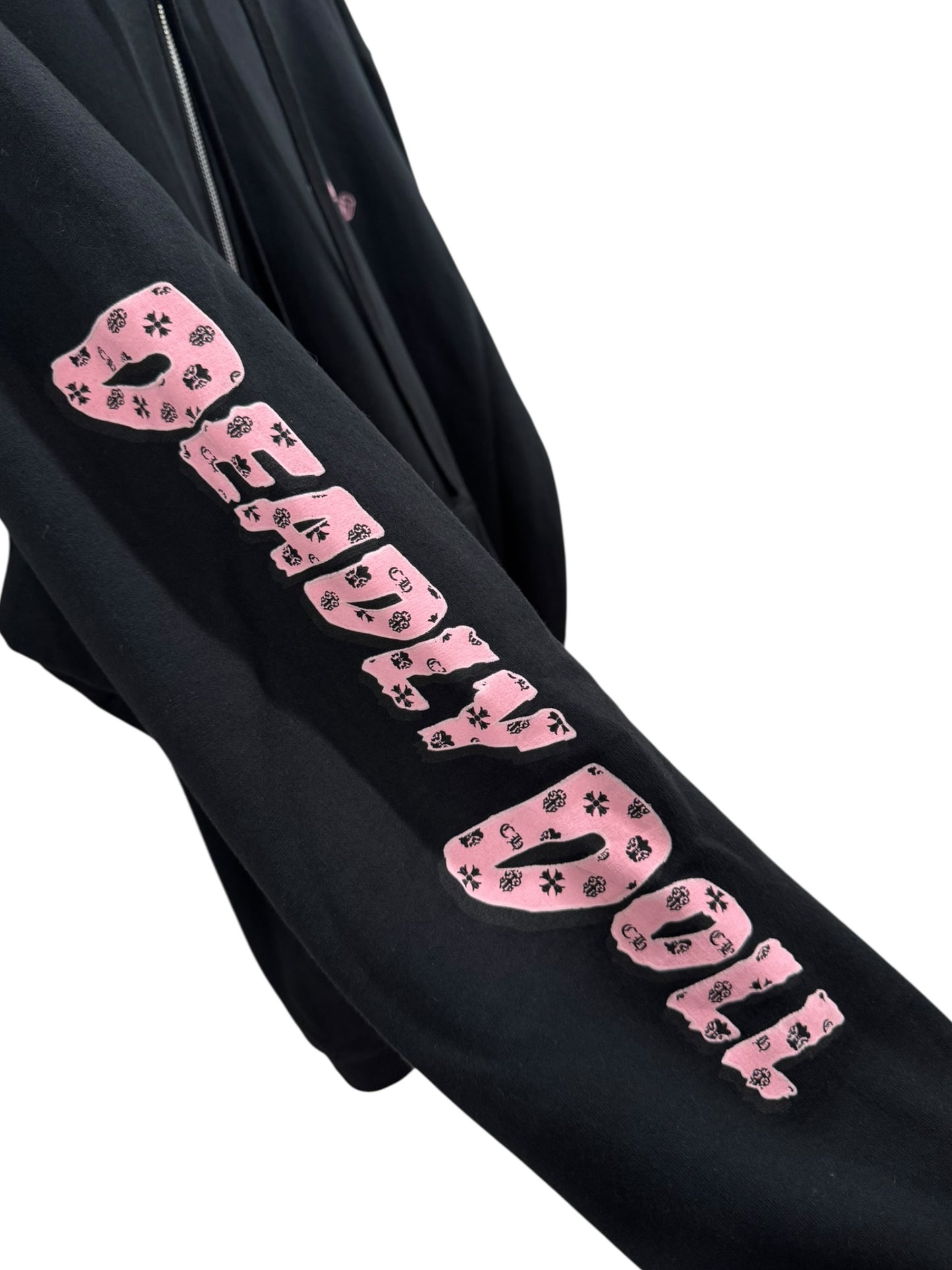 Chrome Hearts x Deadly Dolls Cross Scroll Zip Hoodie Black