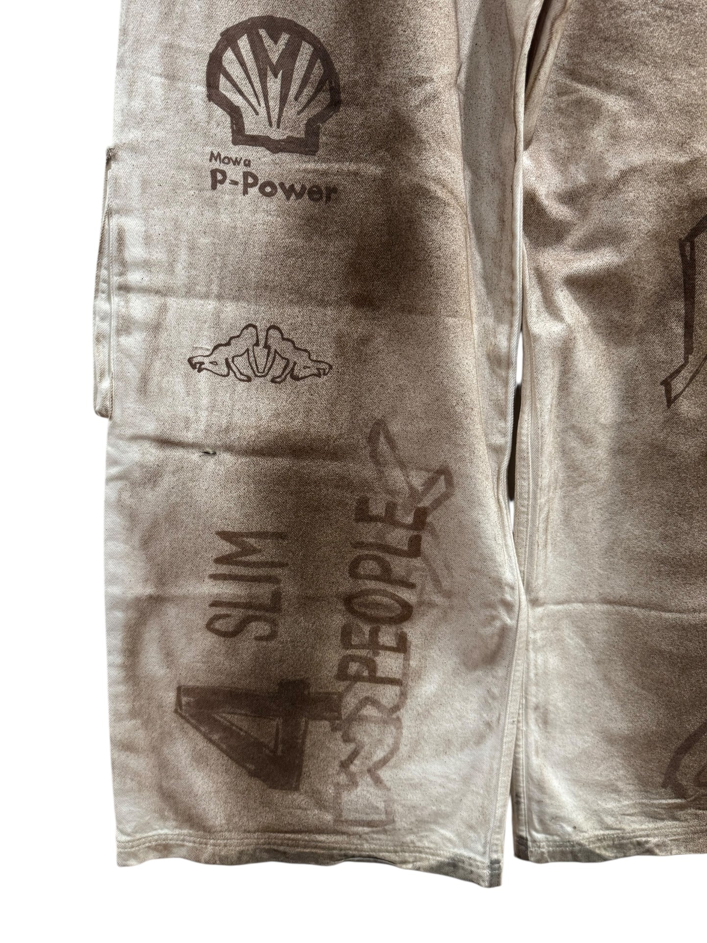 Mowalola x Travis Scott Cactus Jack Logo Cargo Pants Ash