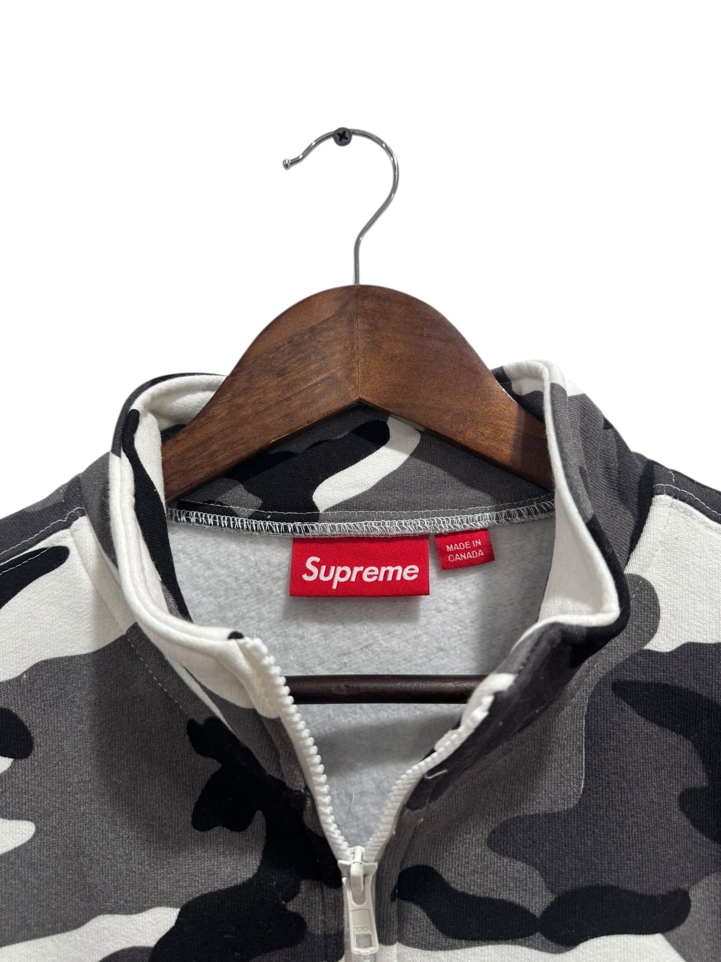 Supreme Seoul Shop Flag Half Zip Pullover Snow Camo