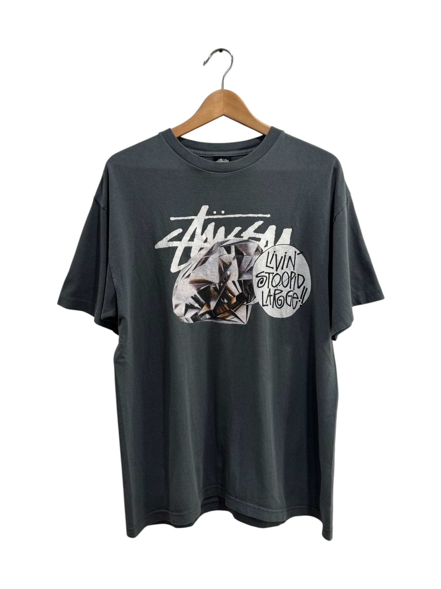 Stussy Livin Stoopid Large Tee Grey