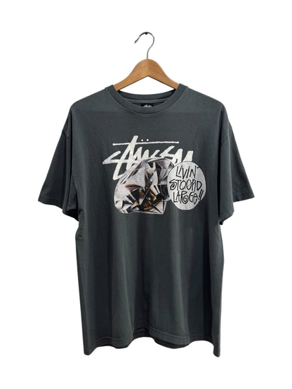 Stussy Livin Stoopid Large Tee Grey