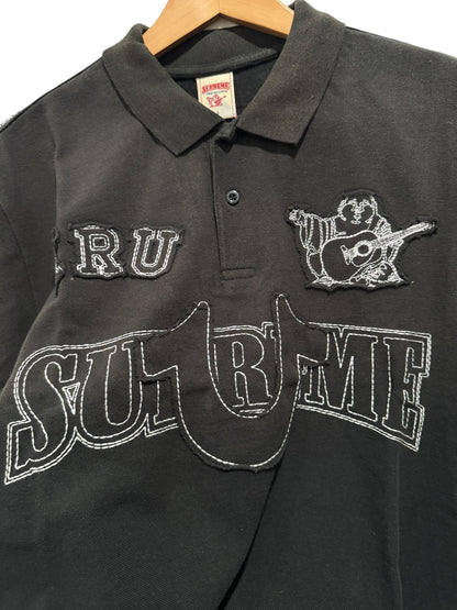 Supreme x True Religion Applique Polo Black
