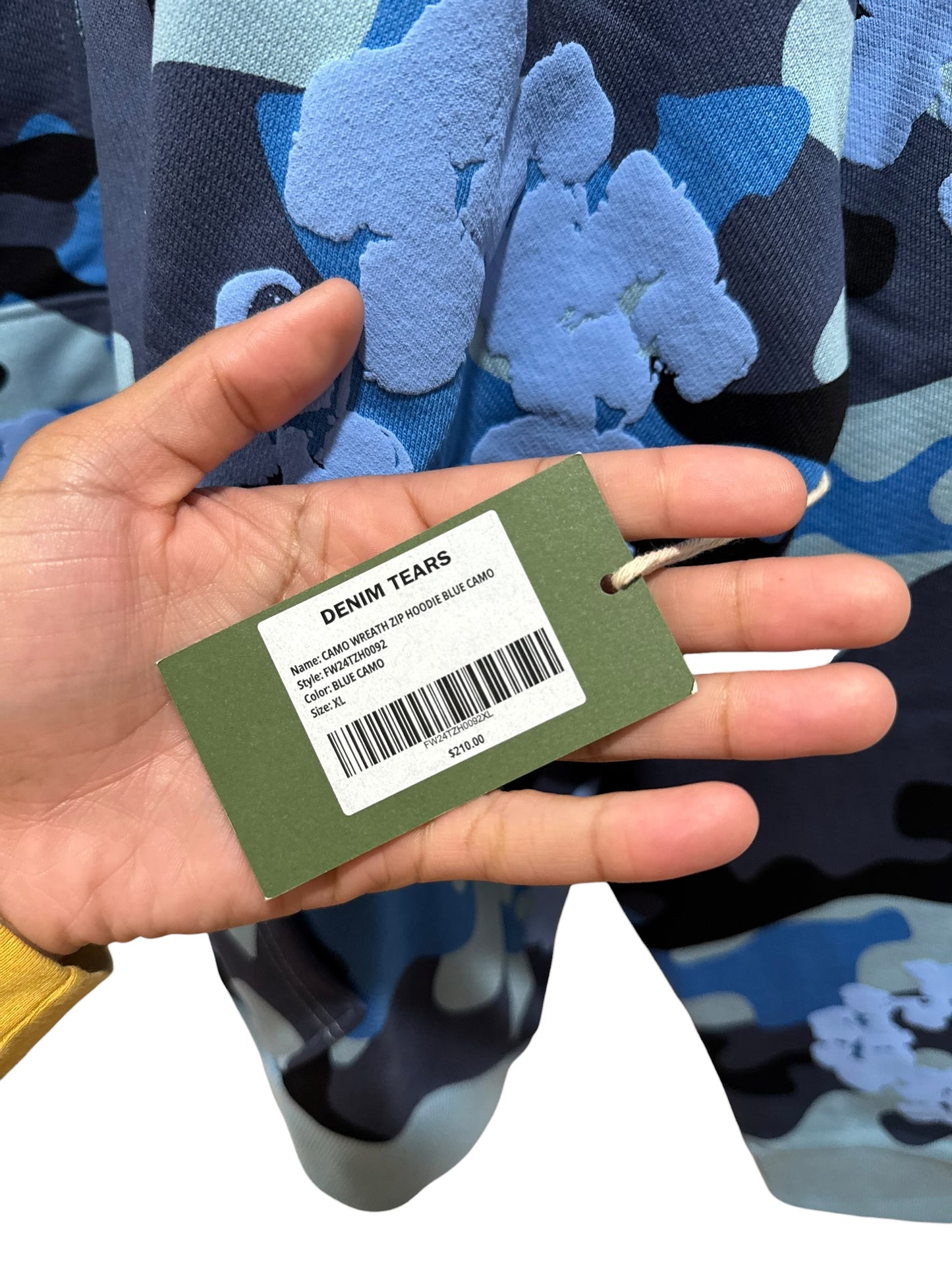 Denim Tears The Cotton Wreath Zip Hoodie Blue Camo