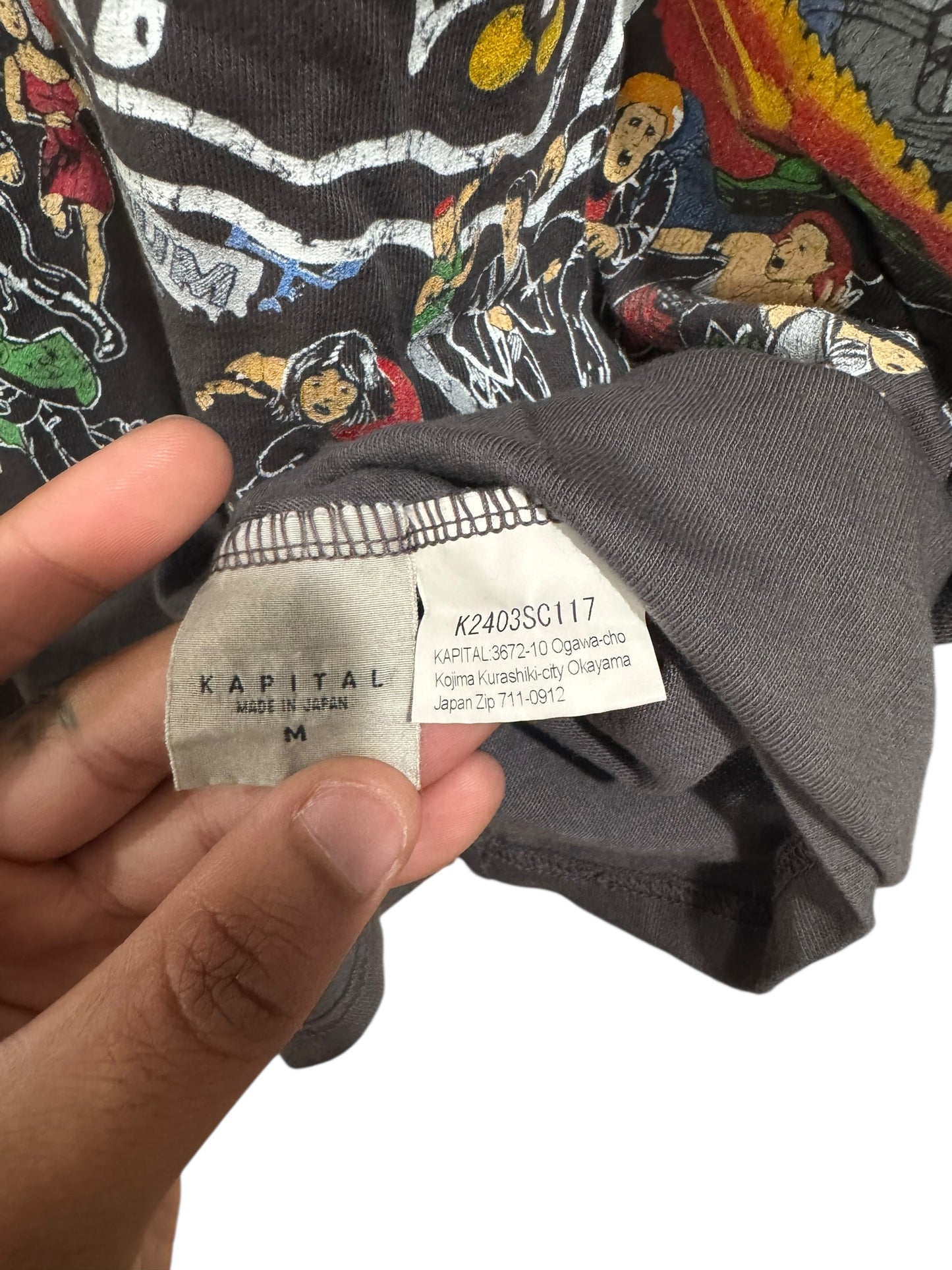 Kapital Buster Peckish Bowy Kookies Tee Black